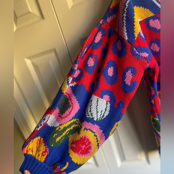 New Farm Rio Mixed Prints Cotton Knit Cardigan - Picture 8 of 13